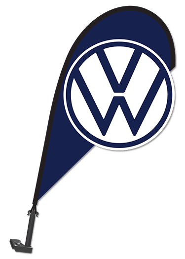 3D Window Paddle Flag - Volkswagen