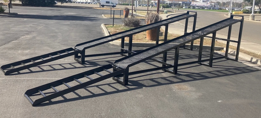48-inch incline vehicle display ramp by My Store, showcasing a sturdy ramp for vehicle display or loading purposes.