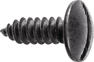 License Plate Screw Slotted Truss Head - Black E-Coat-#14 X 3/4