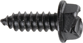 Lic Plate Screw Slotted Hex Washer Head - Black E-Coat-#14 X 3/4