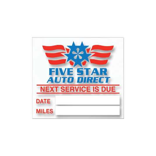 Service Reminder  Custom Printed Stickers (2