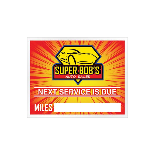 Service Reminder  Custom Printed Stickers (2.5
