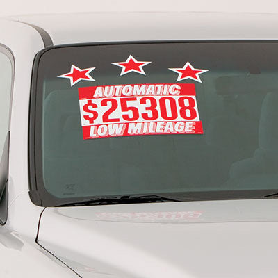 Load image into Gallery viewer, 5 1/2 inch Red &amp; White Adhesive Number
