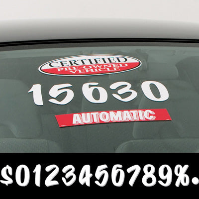 6 inch Die Cut White Sign Painter Number