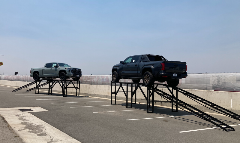 Load image into Gallery viewer, 60-inch level car display ramp showing a sturdy metal construction with a non-slip surface for vehicle presentation.
