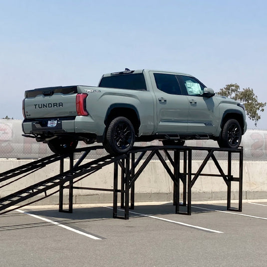 60-inch level car display ramp by My Store showing a sturdy metal construction for vehicle showcasing or display use.