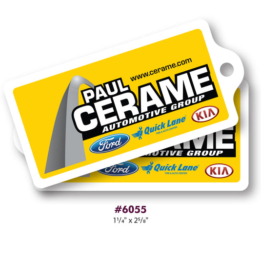 Custom Printed Hard Plastic Key Tags - 23 mil