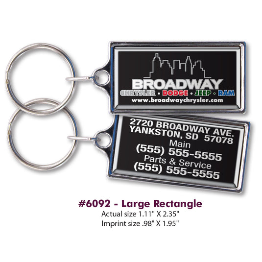 Custom Printed Domed Chrome Plated Key Tags