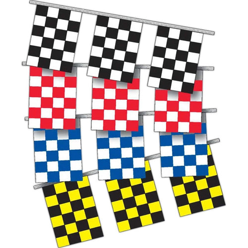 Checkered Rectangle Race Track Starter Pennant