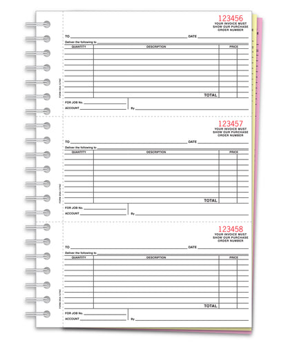 Purchase Order Book - DSA-127NC - 3 Part, 150 per Book - Qty. 1