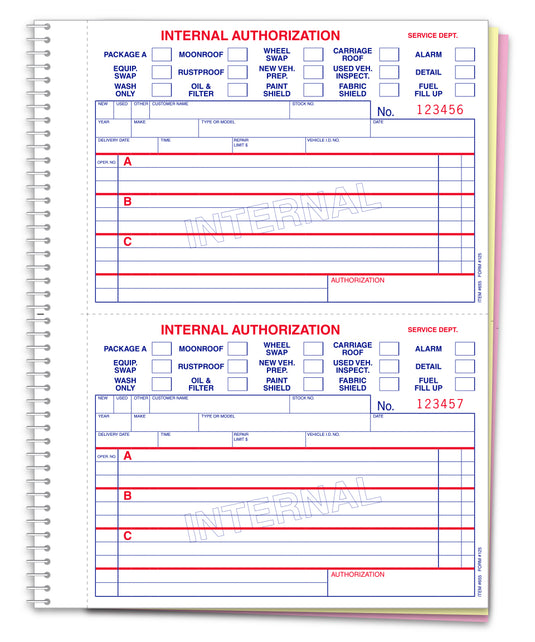 Internal Authorization Book -