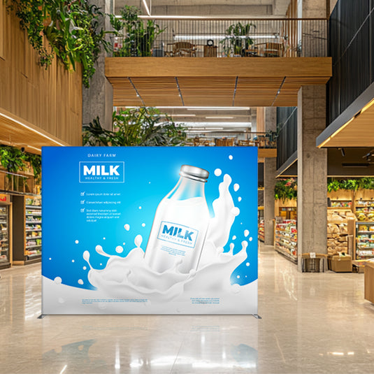 Straight Tension Fabric Display (Square Corners) Double Sided Print