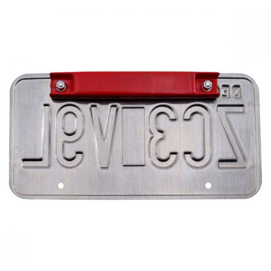 Red Dipped Magnetic License Plate Holders