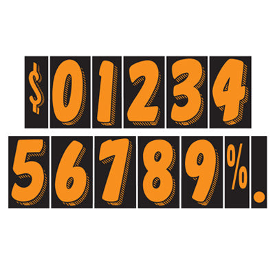 7 1/2 inch Fire Red Adhesive Number