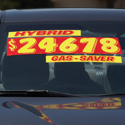 7 1/2 inch Red & Yellow Adhesive Number