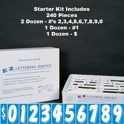 7 1/2 inch Tall White & Blue Starter Kit