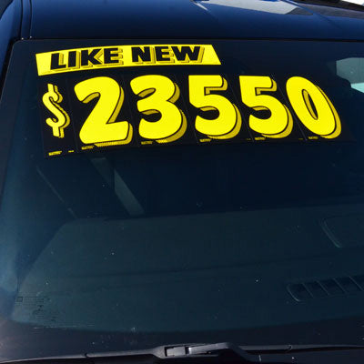 7 1/2 inch Yellow & Black Adhesive Number