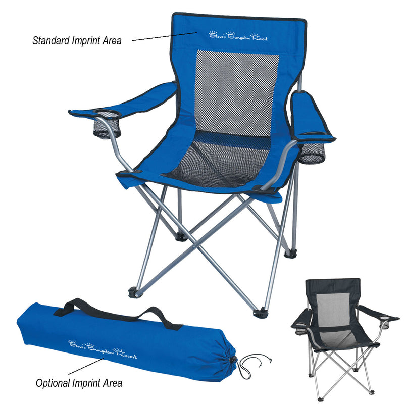 Load image into Gallery viewer, Mesh Folding Chair With Carrying Bag
