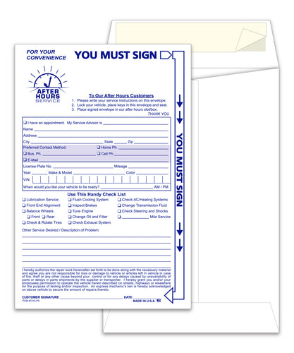 After Hours Envelope, Standard - NDE-STD
