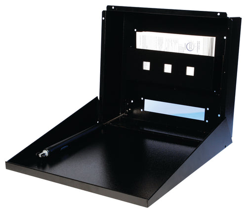 Standard Night Drop Box with Pull Down Tray - Black
