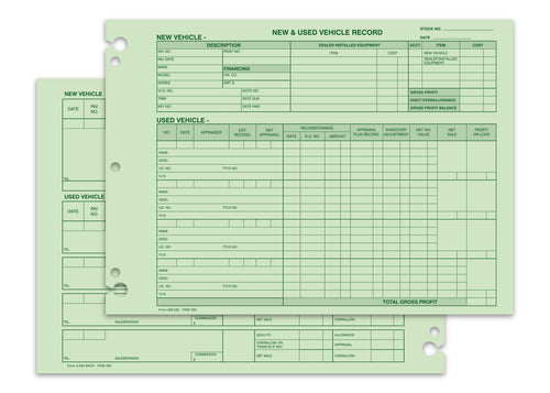 Vehicle Inventory Record - GM-532 - Qty. 50