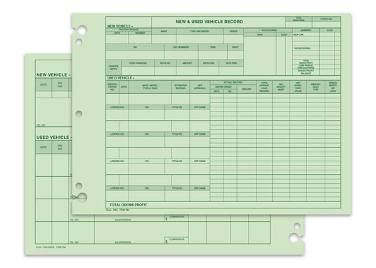Vehicle Inventory Record - 1204 - Qty. 50