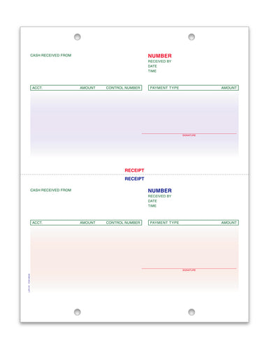 Laser Cash Receipt, Pre Printed - LZR-CR - Qty. 250