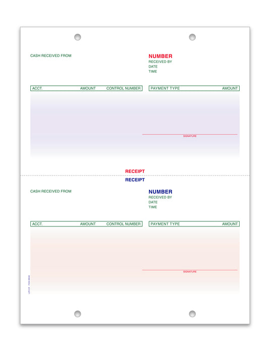 Laser Cash Receipt, Pre Printed - LZR-CR - Qty. 250