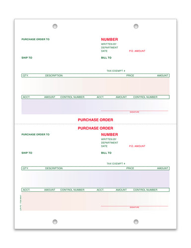 Laser Purchase Order, Pre Printed - LZR-PO - Qty. 250