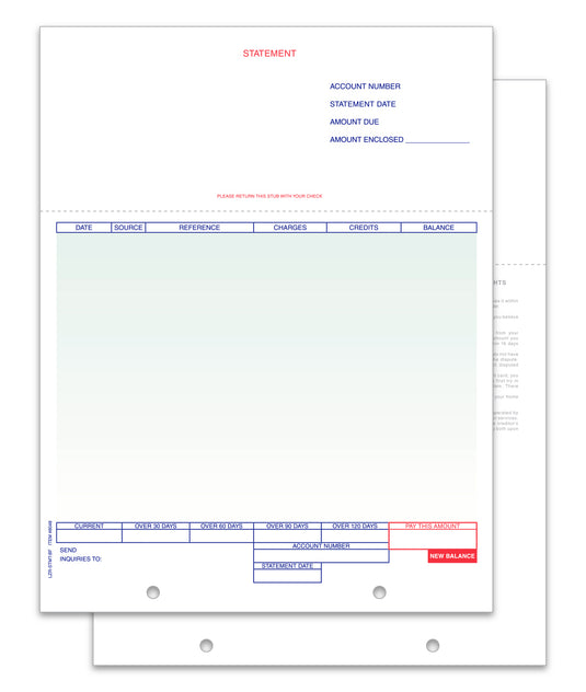 Laser Statement, Balance Forward - LZR-STMT-BF - Qty. 250