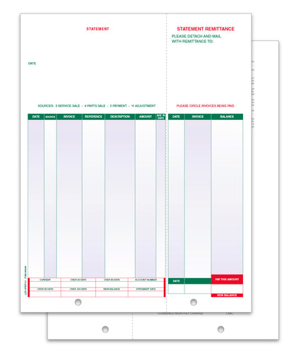 Laser Statement, Open Items - LZR-STMT-OI - Qty. 250