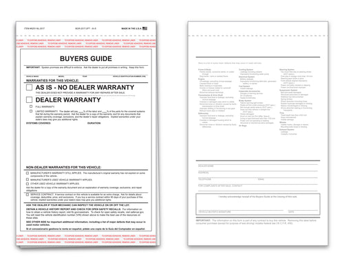Interior Buyers Guide - BG-2017-2PT - As Is - BG3 - No Lines - Qty. 100