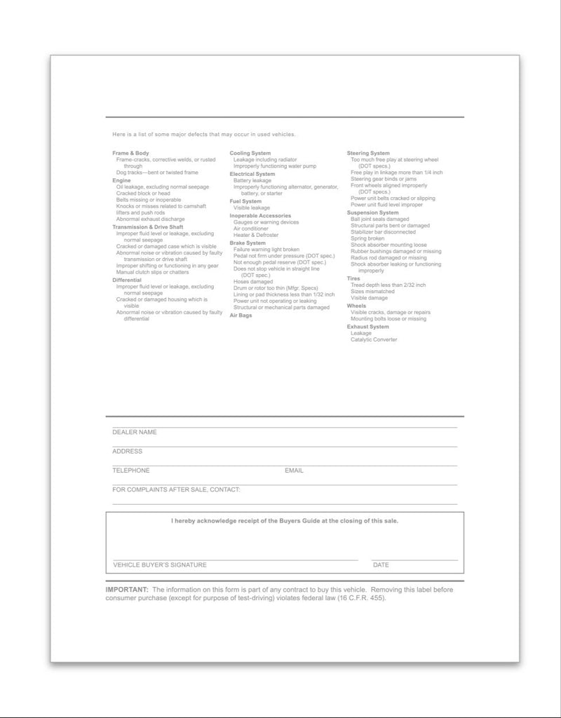 Load image into Gallery viewer, Interior Buyers Guide - BG-2017 - As Is - P/A - No Lines - Qty. 100
