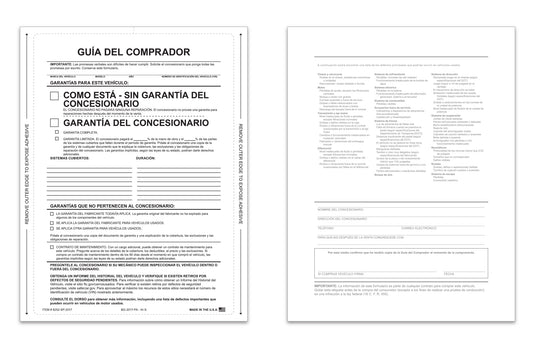 Interior Buyers Guide - BG-2017 - As Is - P/A - Spanish - Qty. 100