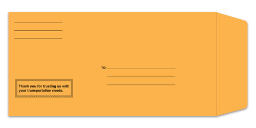 License Plate Envelope - Printed - Moist & Seal - Qty. 100