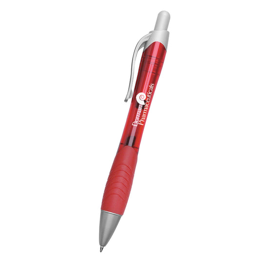 Rio Ballpoint Pen With Contoured Rubber Grip