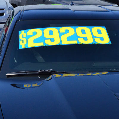 Load image into Gallery viewer, 9 1/2 inch Blue &amp; Yellow Adhesive Number
