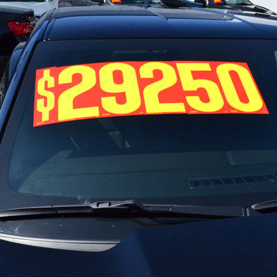 Load image into Gallery viewer, 9 1/2 inch Red &amp; Yellow Adhesive Number

