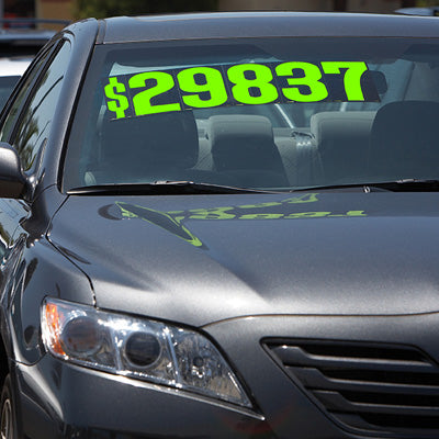 Load image into Gallery viewer, 9 1/2 inch Neon Green Adhesive Number
