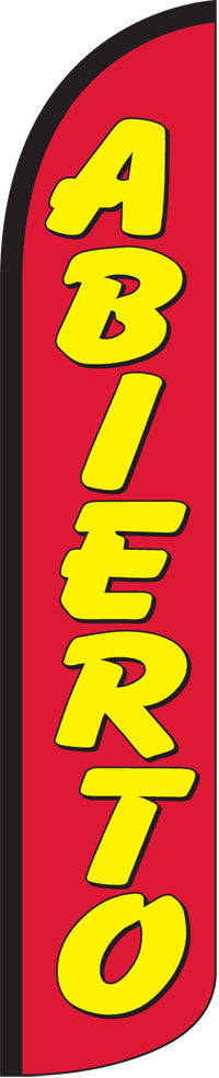 Premium Swooper Flag - Abierto