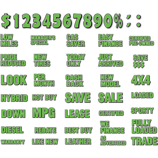 Big Deal Magnetic Digits & Slogans - Green