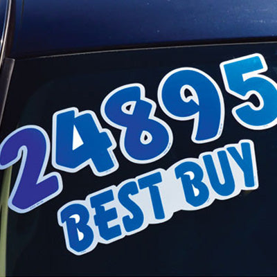 6 1/4 inch Blue & White Die Cut Numbers