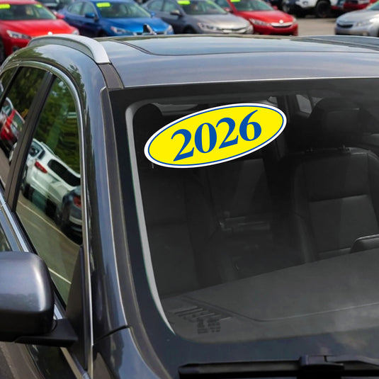 Blue & Yellow Oval Year Model