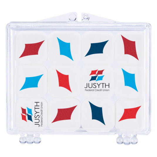 Clear Plastic Case with Printed Mints