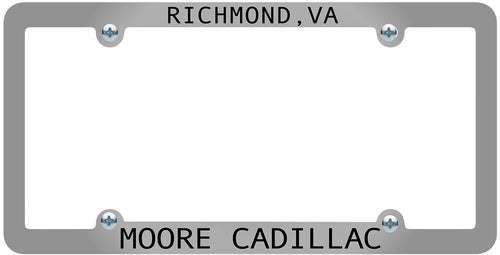 Premium Full Dip Brushed Chorme Plastic License Frame - Engraved Print