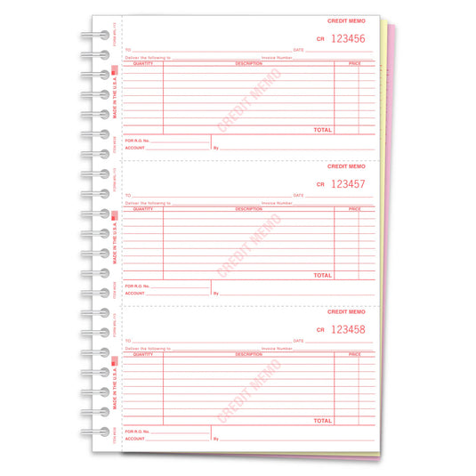 Credit Memo Book - RL 113 - 3 Part, 150 per Book - Qty. 1