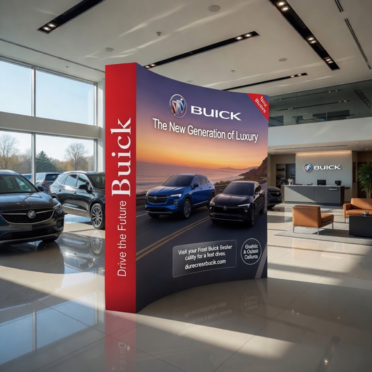 Curved Fabric Popup Displays