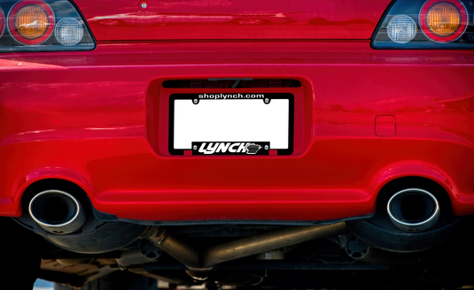 Custom License Plate Frame -  Black with Raised Imprint ( 1 Color )
