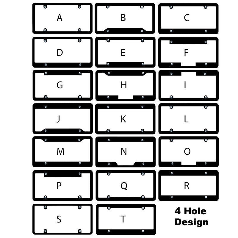 Load image into Gallery viewer, Custom License Plate Frame -  Black with Raised Imprint ( 1 Color )
