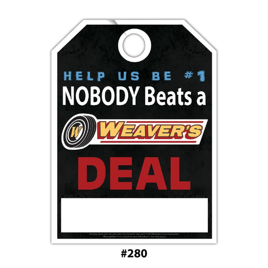 Full Color Premium Custom Mirror Tags (50)